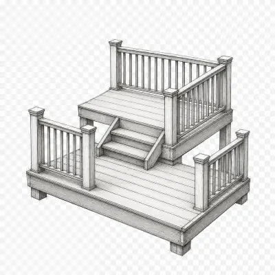 Multi-level deck sketch
