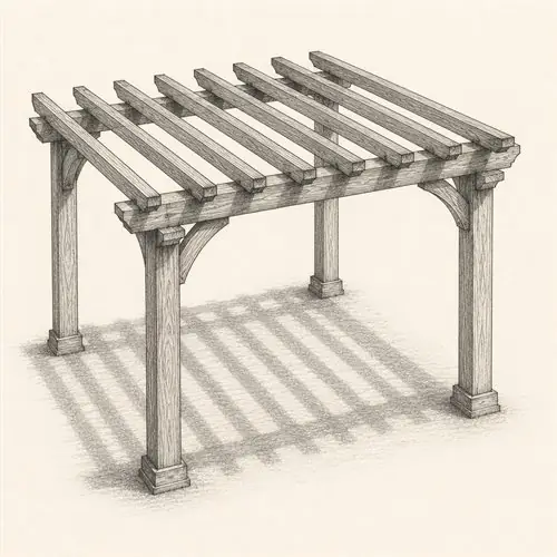 Open-top pergola sketch
