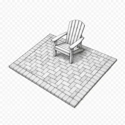 Paver patio sketch