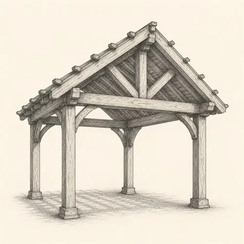 Gable pergola sketch