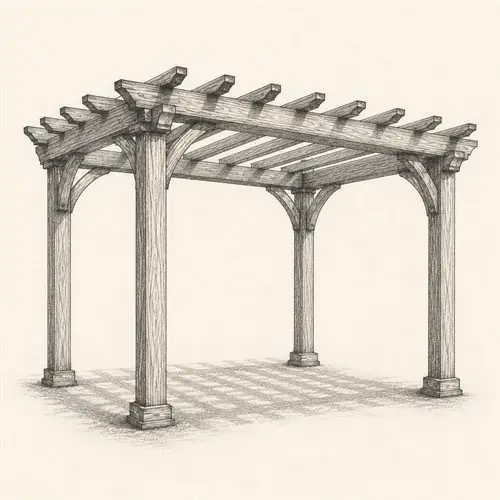 Freestanding pergola sketch